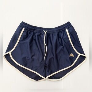 Tracksmith Navy Women's Athletic Shorts with Contrast Trim Size Small